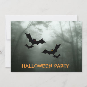 Invitation Chauves-souris dans les arbres Éffrayants Invitati