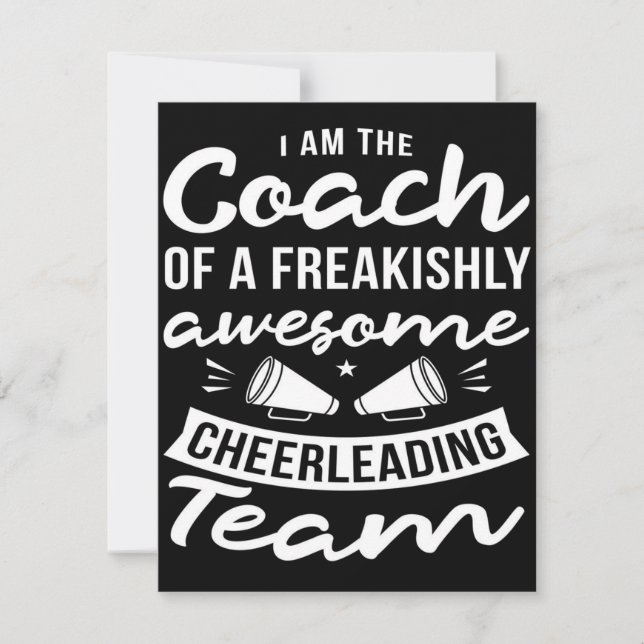 Invitation Cheerleader Coach | Cheerleading Cute Design (Devant)