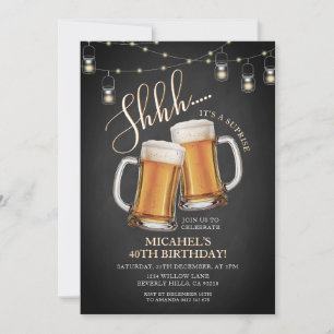 Invitation Cheers & Bières Surprise Adulte 40e Anniversaire F