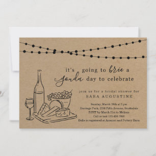 Invitation Cheese Thème Fête des mariées Kraft Arrière - plan