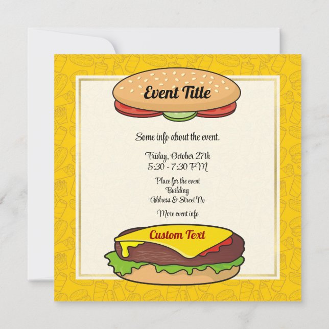Invitation Cheeseburger (Dos)