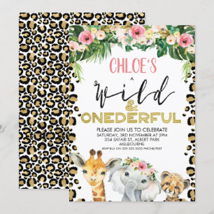 Invitation Cheetah Print Floral Onederday