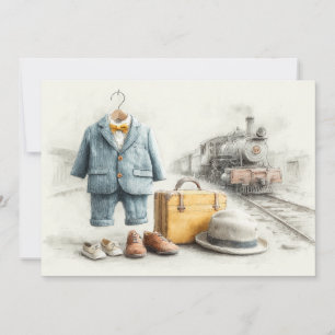 Invitation Chef de train bébé 1er anniversaire