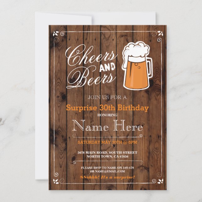 Invitation Chefs et bières Fête d'anniversaire TOUT ÂGE Bière (Devant)