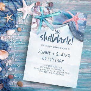 Invitation Chellabration   Wedding shower des coquillages de 