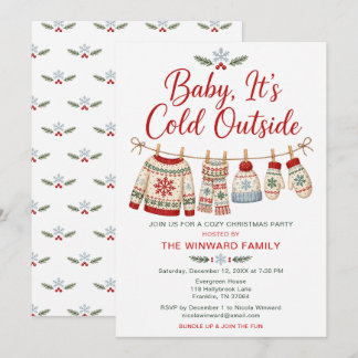 Invitation Chemise de Noël Cosy Fête de Fêtes