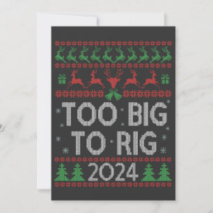 Invitation Chemise de Noël drôle et laide Trump 2024 Trop Gro