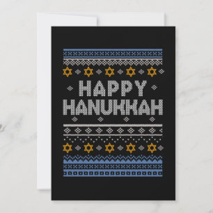 Invitation Chemise laide de Hanukkah Joyeux Cadeau de Festiva