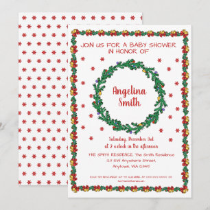 Invitation Chemises de Noël et Baby shower Garland