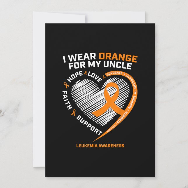 Invitation Chemises de sensibilisation à la leucémie Oncle Me (Devant)