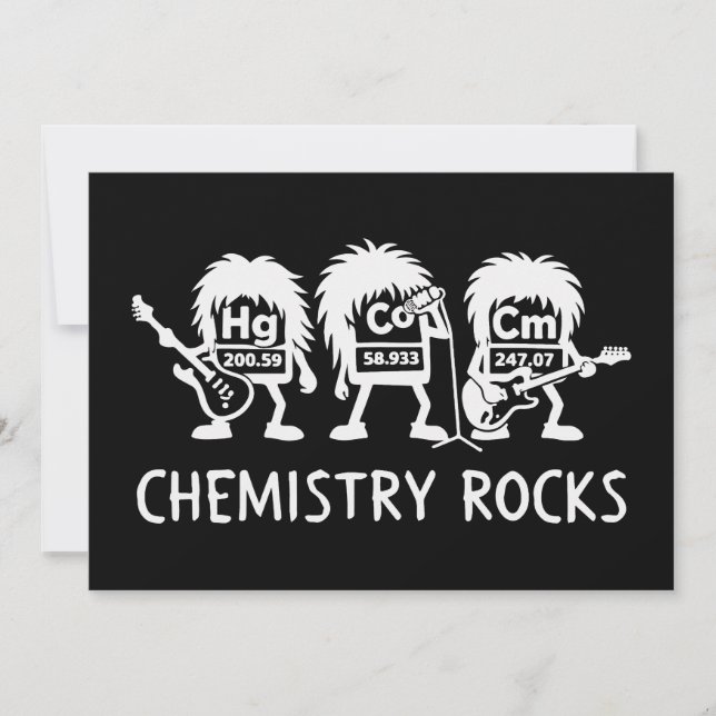 Invitation Chemistry Rocks Science Rock Band (Devant)