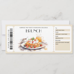 Invitation Chèque-cadeau Brunch, Chèque-cadeau Brunch