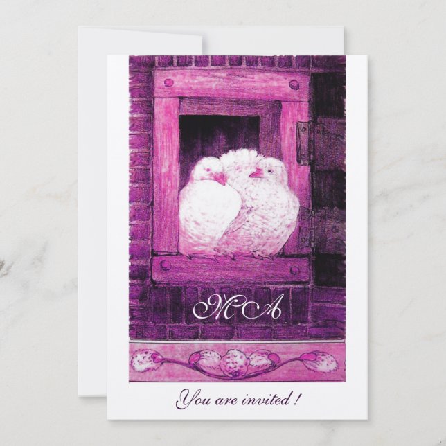 Invitation CHÈQUES BLANCHES AU Champagne monogramme WINDOW (Devant)