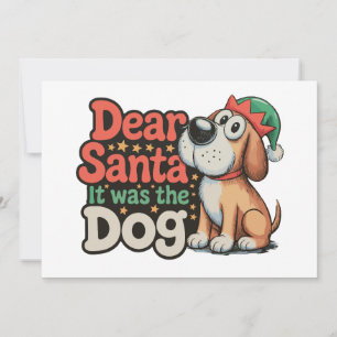 Invitation Cher Père Noël C'était Le Chapeau De Chien Noël Xm