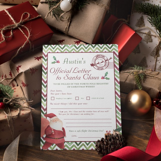 Invitation Cher Père Noël | Lettre personnalisée aux enfants  (Créateur téléchargé)
