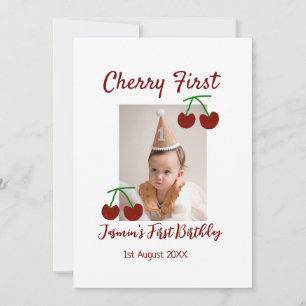 Invitation Chercher premier heureux anniversaire photo enfant
