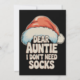 Invitation Chère Tante Je N'ai Pas Besoin De Chaussettes Chap