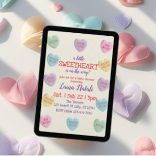 Invitation Chéri en route, Baby Shower de bonbons