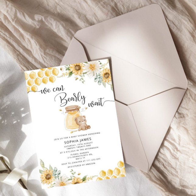 Invitation Chérie on peut attendre baby shower (Créateur téléchargé)