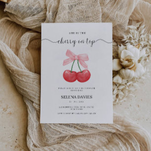 Invitation Cherry Baby shower Invitation,