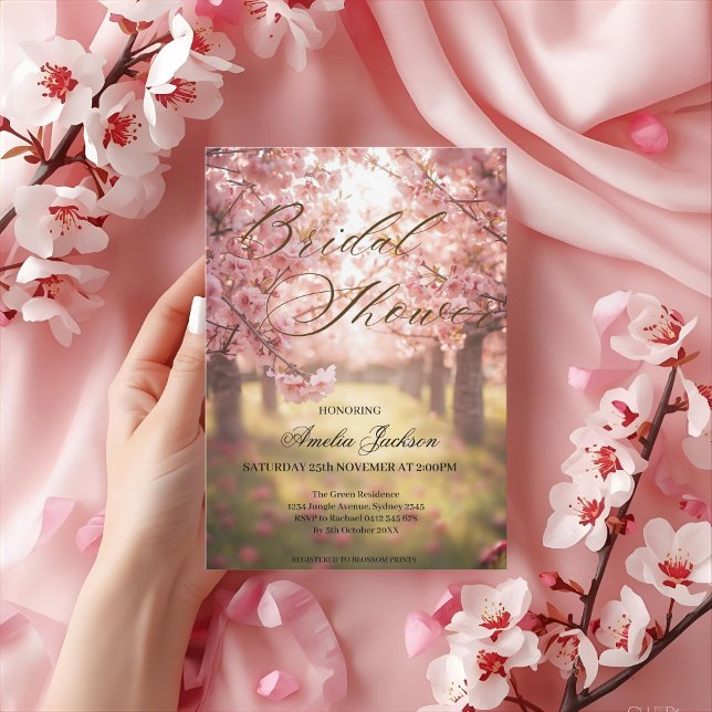Invitation Cherry Blossom Délice de douche nuptiale Invitatio (Créateur téléchargé)