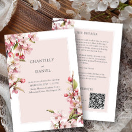 Invitation Cherry Blossom Mariage Détails et site web