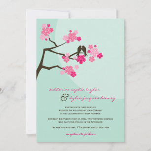 Invitation Cherry Blossoms Sakura Inséparables Mariage Invita