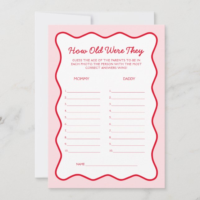 Invitation Cherry Sur Le Baby shower Supérieur Devinez La Car (Devant)