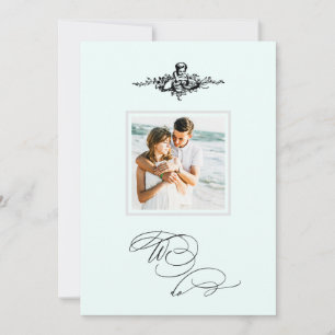 Invitation *~* Cherub victorienne PHOTO QR AR6 Mariage RSVP