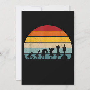 Invitation Chess Evolution Cadeau Vintage Rétro Pour Un Échec