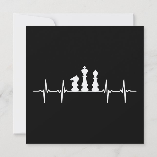 Invitation Chess Heartbeat Chess Pièces (Devant)