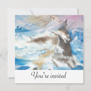 Invitation Cheval au milieu de la mer
