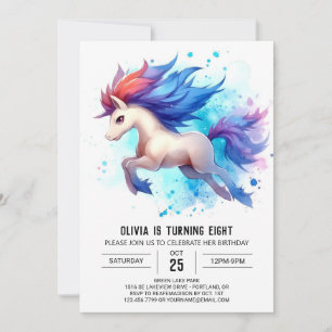 Invitation Cheval Bohème Personnalisé Anniversaire