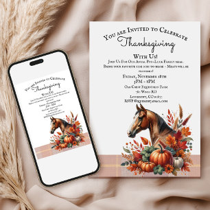 Invitation Cheval de Thanksgiving