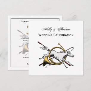 Invitation Cheval Equestre Préppy Jumping à travers la couleu