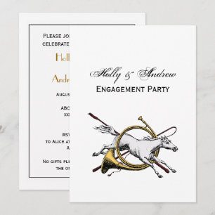 Invitation Cheval Equestre Préppy Jumping à travers la couleu