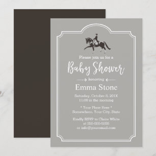 Invitation Cheval équitation Élégant Baby shower équin