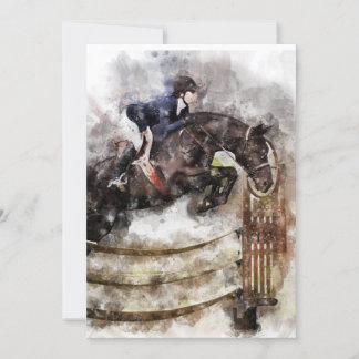 Invitation Cheval et Jockey Jumping