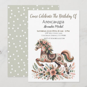 Invitation Cheval folklorique ukrainien