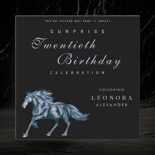 Invitation Cheval mystique N'IMPORTE QUELLE Surprise fête d'a