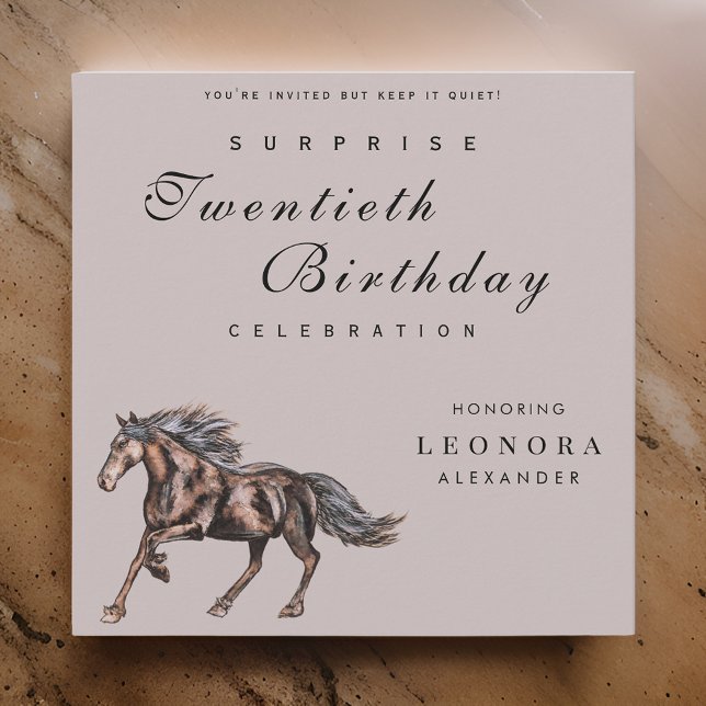 Invitation Cheval mystique N'IMPORTE QUELLE Surprise fête d'a (Créateur téléchargé)