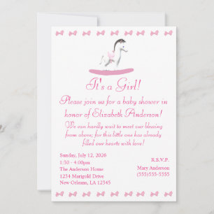 Invitation Cheval Roche et Blanc Rocher Douche