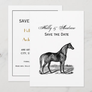 Invitation Cheval vintage debout