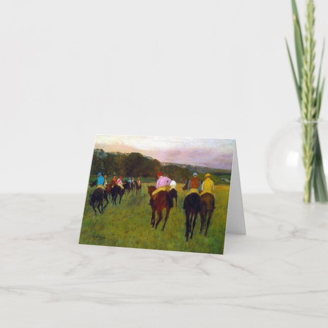 Invitation Chevaux de course Edgar Degas à Longchamp (Devant)