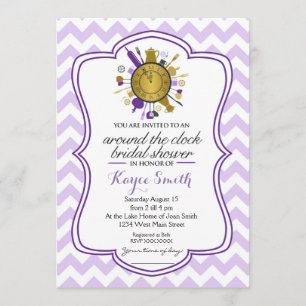 Invitation Chevron autour de l'invitation d'une nuptiale