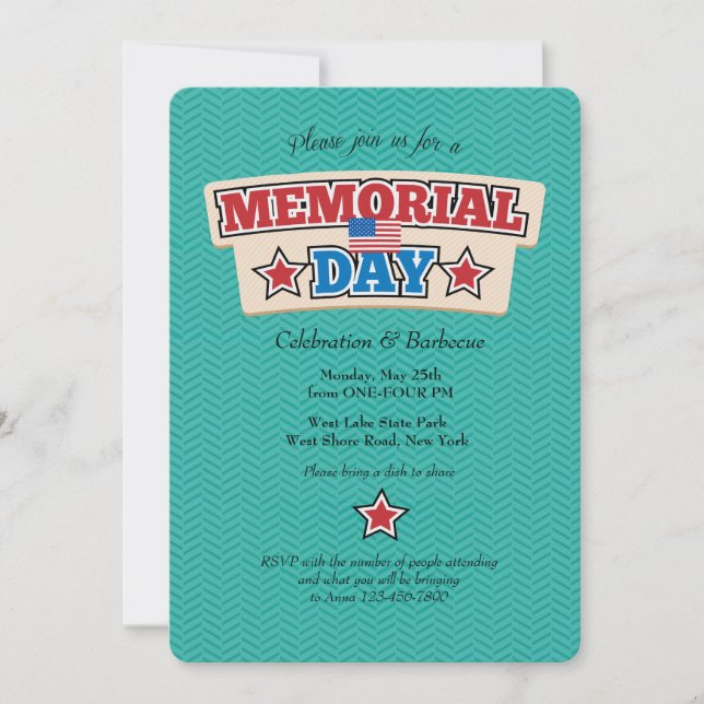 Invitation Chevron du jour commémoratif (Devant)