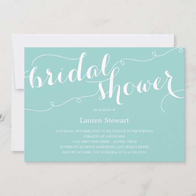 Invitation Chic à la douche nuptiale (Devant)