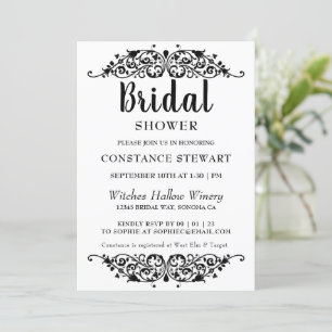Invitation Chic Black Bridal Shower