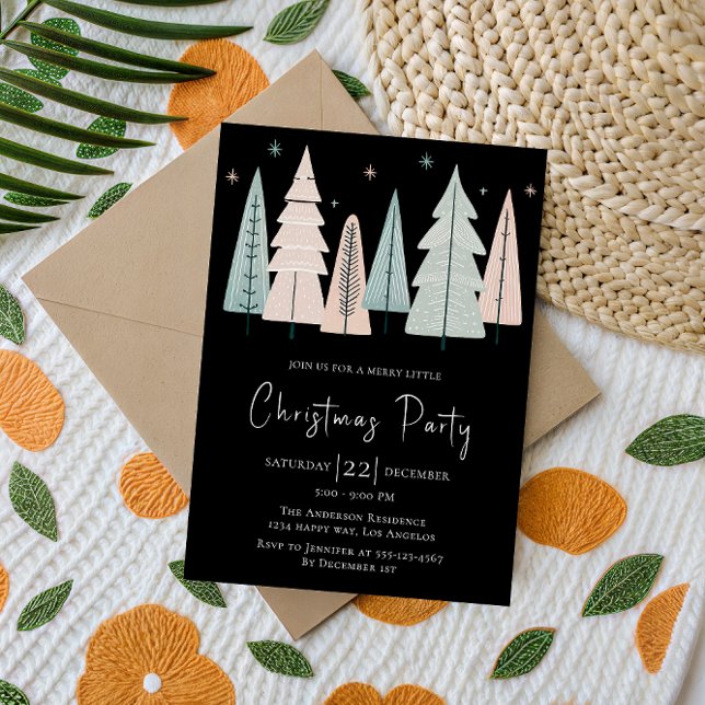 Invitation Chic Black Christmas Party (Créateur téléchargé)