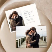 Chic Black & White Photo Wedding Enregistrer La Da